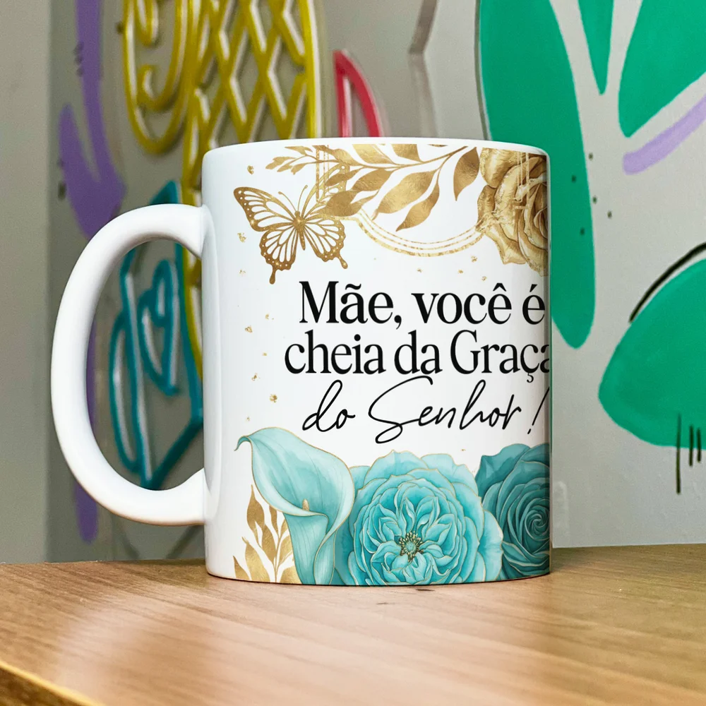 Imagem 5 de 5 do produto Caneca Dia Das Mães - Você É Cheia Da Graça - 325ml