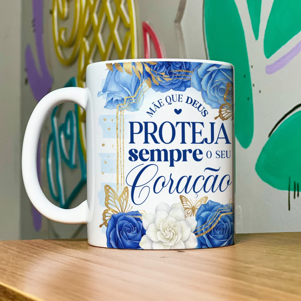 Imagem 5 de 5 do produto Caneca Dia Das Mães - Que Deus Proteja O Seu Coração - 325ml