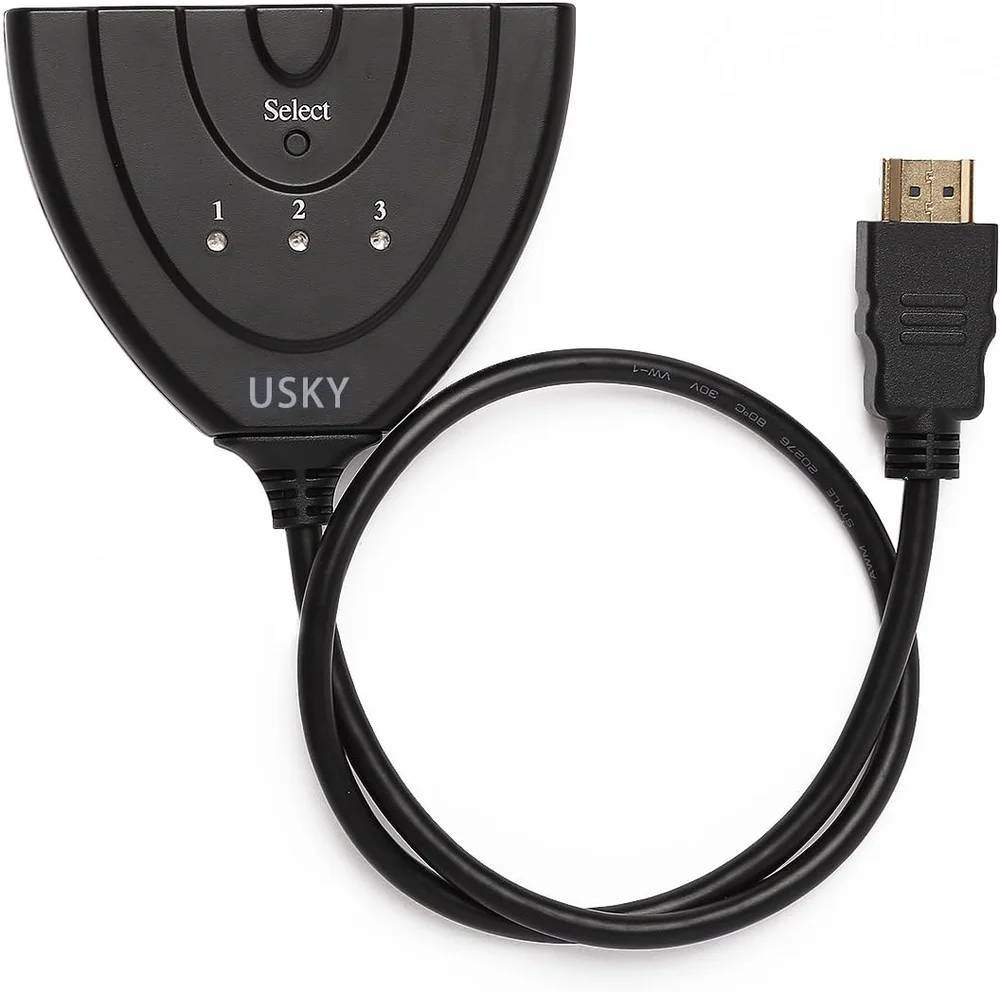 Imagem 2 de 3 do produto Switch Splitter HDMI 3 Em 1 Full Hd 1080p Cabo Divisor