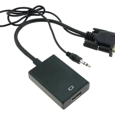 Adaptador Conversor HDMI Para Vga Com Áudio Full Hd