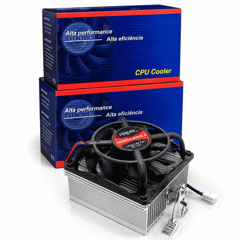 Cooler Cpu Amd Processador Evercool Nk805a 80mm Silencioso Alumínio 4