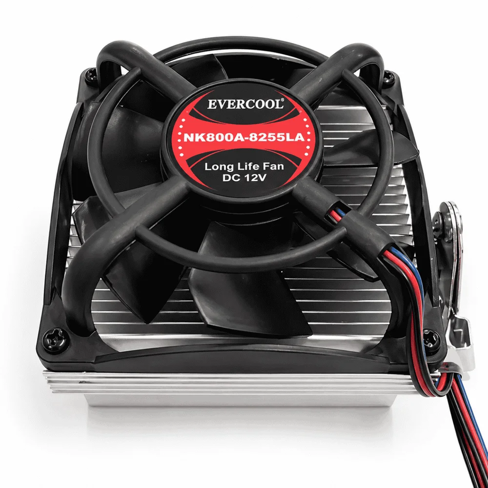 Cooler Cpu Amd Processador Evercool Nk805a 80mm Silencioso Alumínio 6