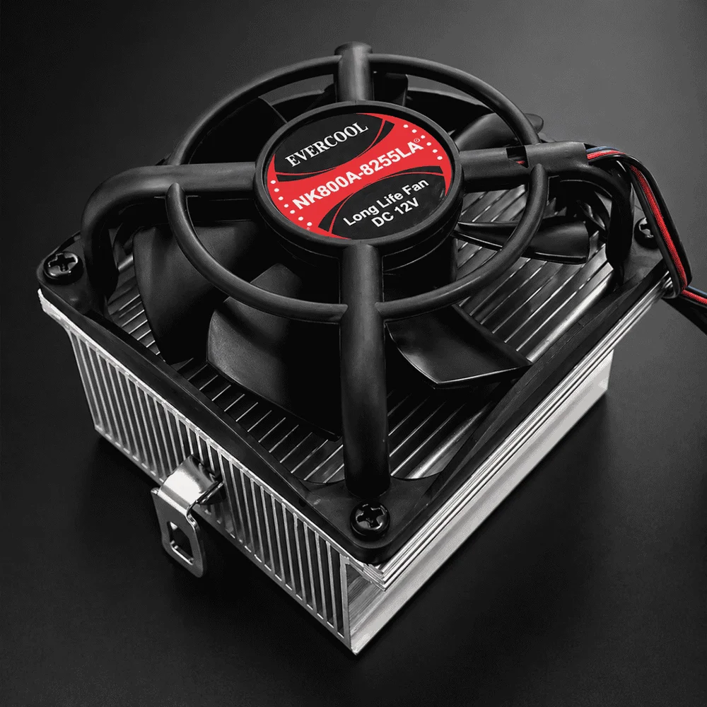 Cooler Cpu Amd Processador Evercool Nk805a 80mm Silencioso Alumínio 8