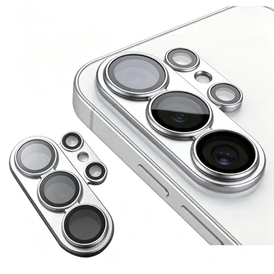 Película De Câmera Metal Lente Vidro Temperado Compatível Com Samsung Cor:prata;tamanho:s26 Ultra