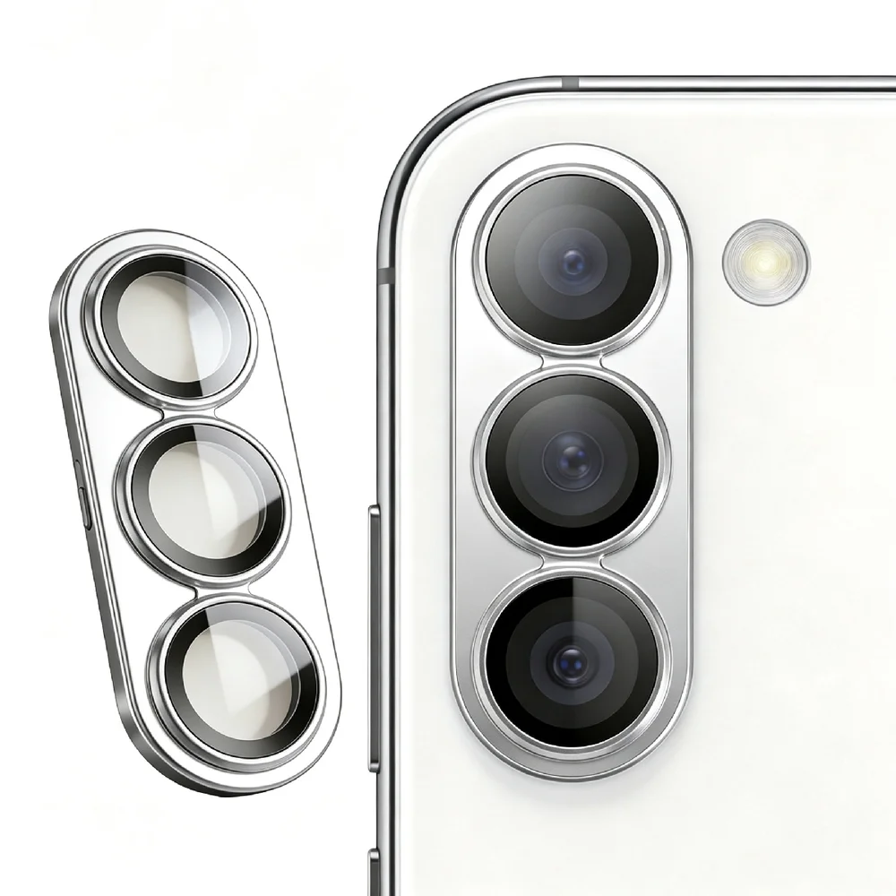 Imagem 1 de 5 do produto Película De Câmera Compatível Com Samsung Ar Metal Lente Vidro Cor:prata;tamanho:s26 Plus