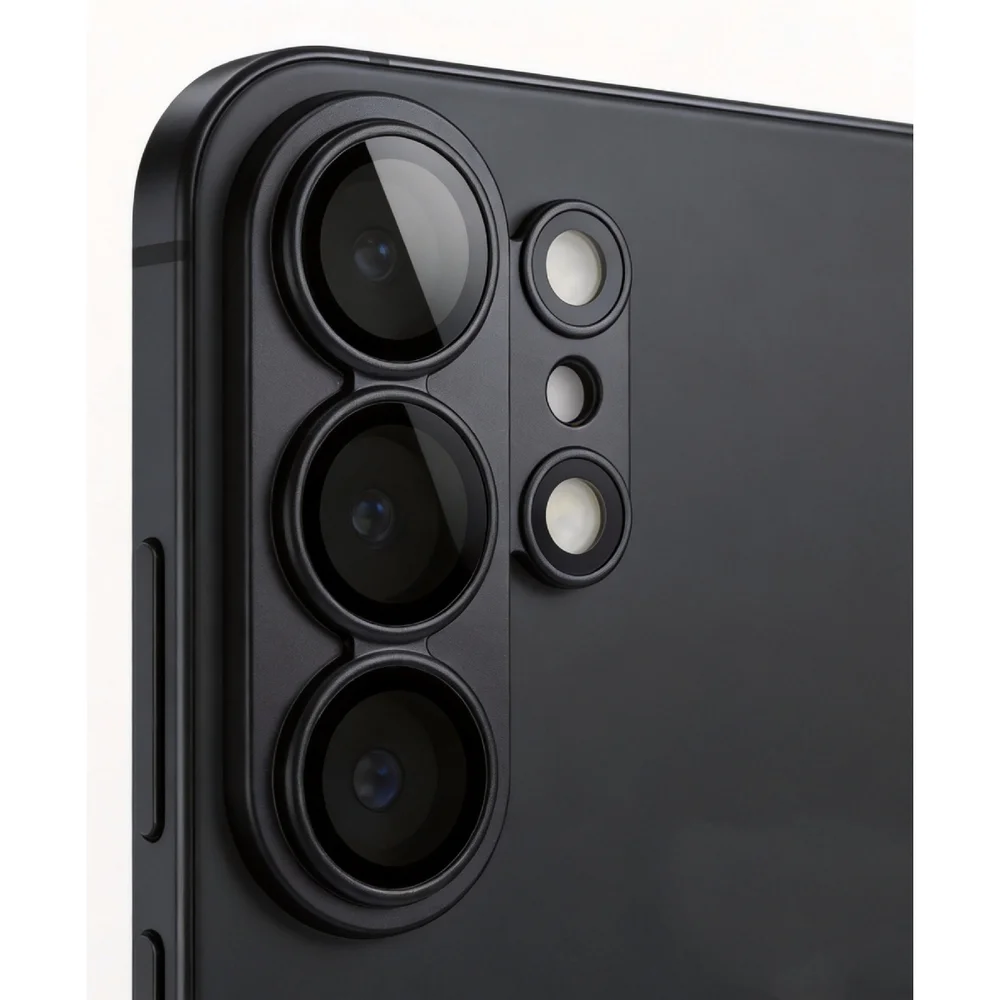 Imagem 2 de 5 do produto Película De Câmera Metal Lente Vidro Temperado Compatível Com Samsung Cor:preto;tamanho:s26 Ultra
