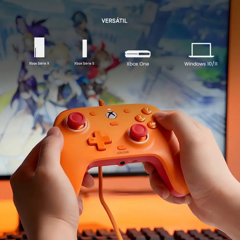 Imagem 4 de 5 do produto Controle Gamesir G7 Se Com Fio Para XBOX Series X|s, XBOX One E PC – Hall Effect – Laranja