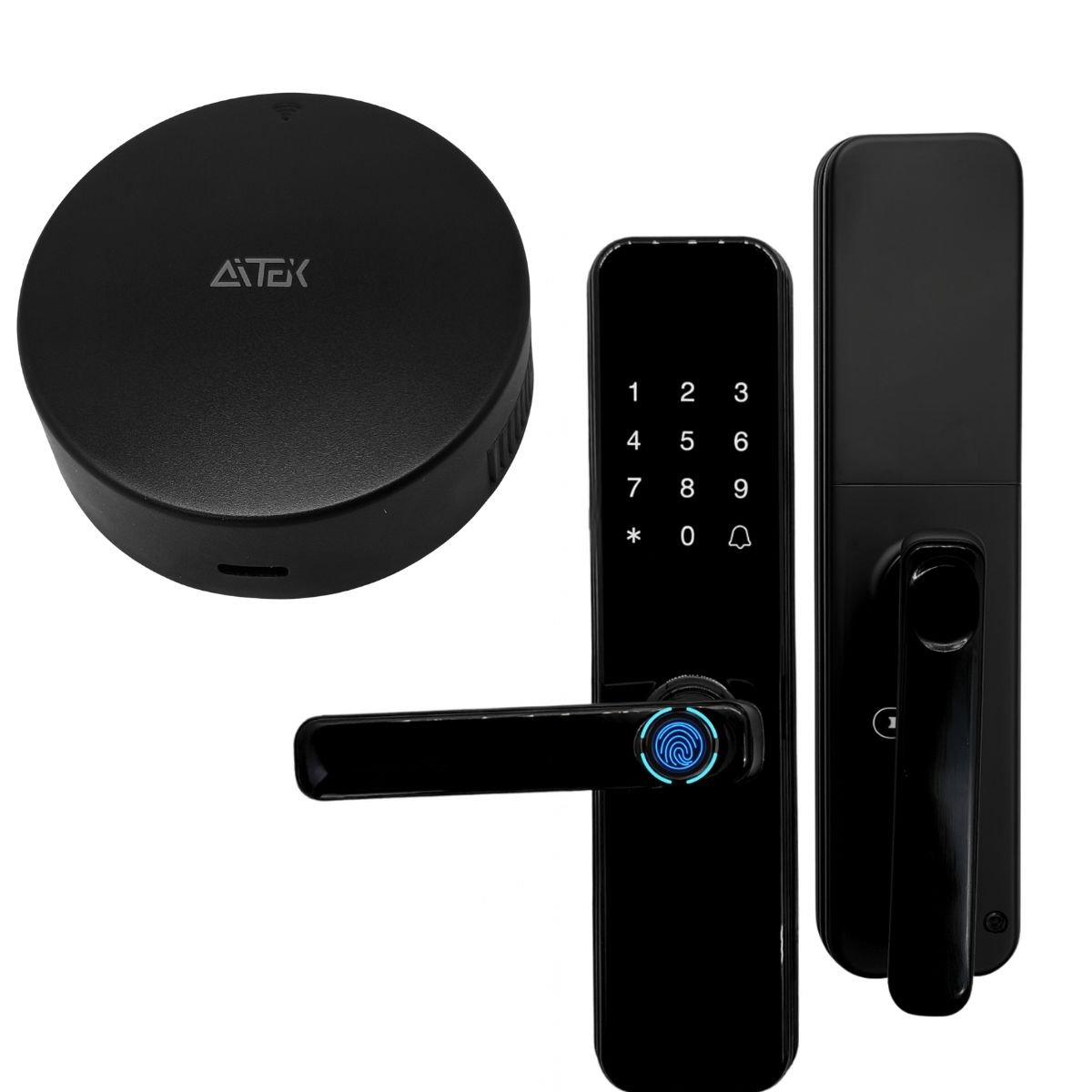 Kit Fechadura Digital Biométrica Evcontrole Remoto Inteligente Wi-fi  Alexa Google