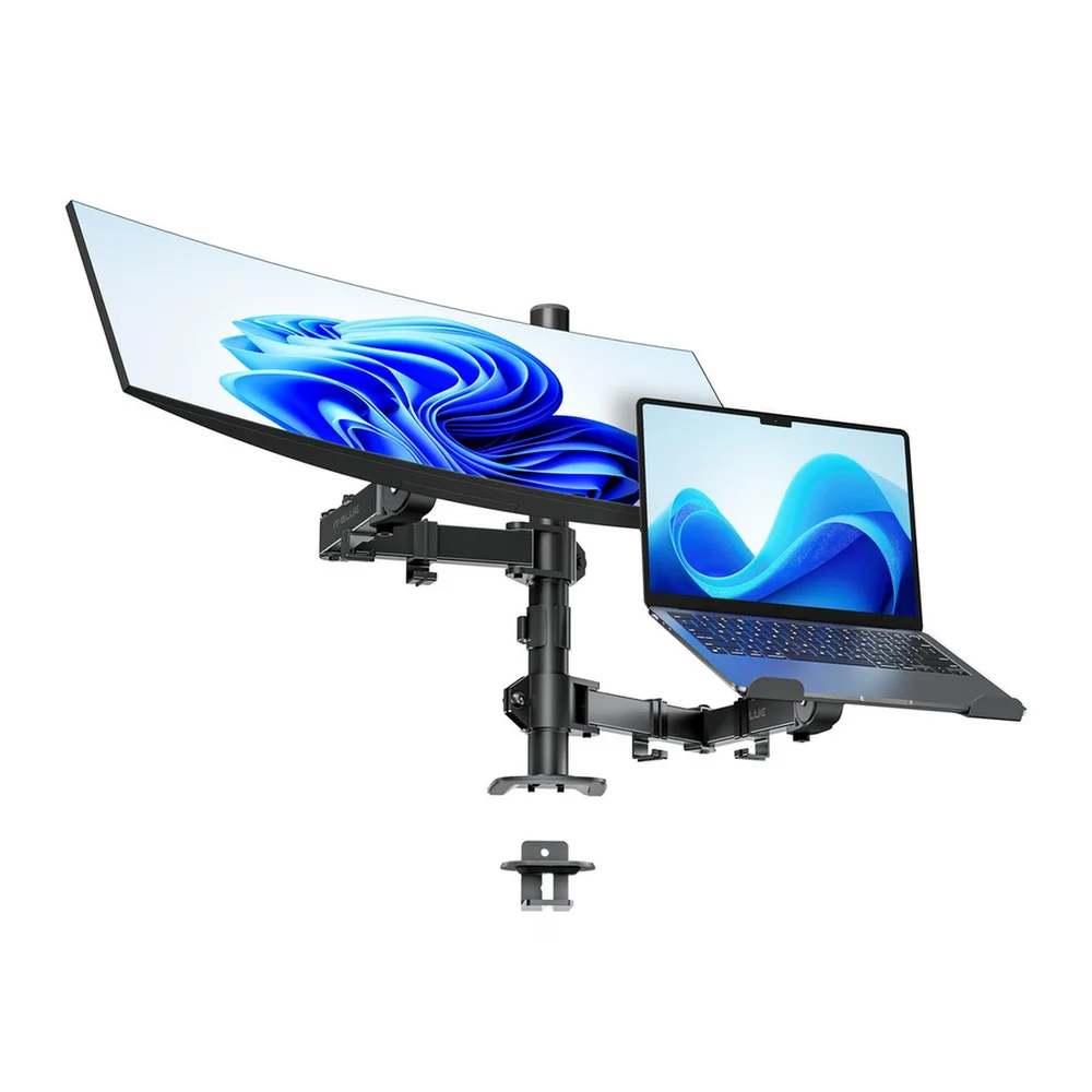 Suporte Articulado Para Monitor E Notebook 17 A 32 " Ajuste De Altura Vesa 75x75 100x100 Mesa Escritório Le-3653