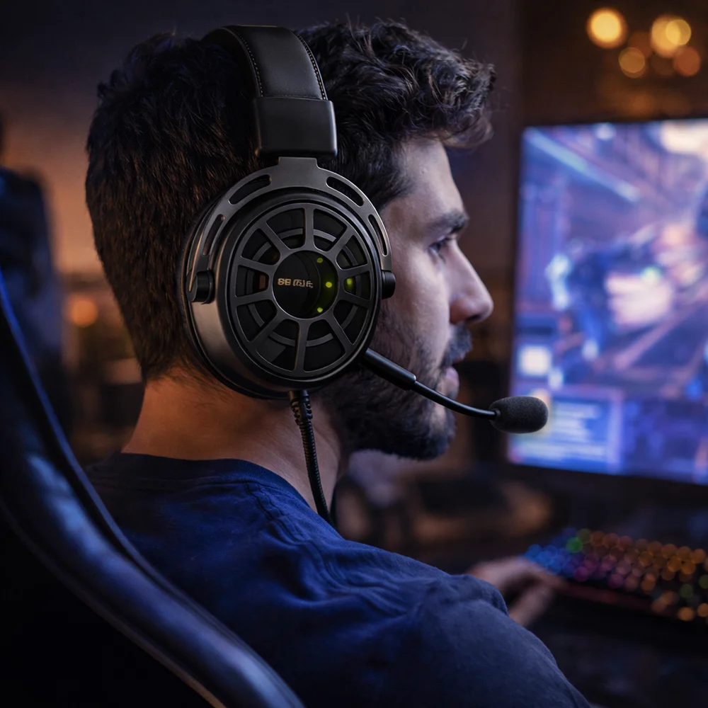 Imagem 2 de 5 do produto Fone Headset Gamer RGB Com Microfone Peining