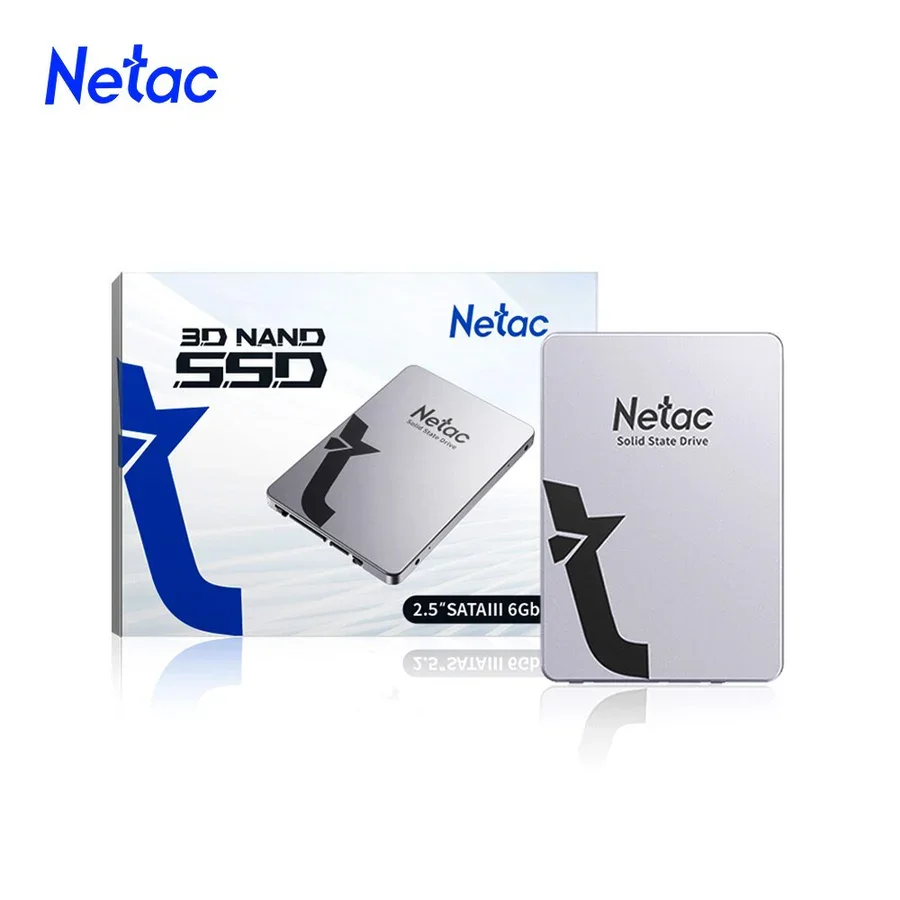 SSD Netac 512GB SATA III Leitura 560 MB/s Gravação 520 MB/s 3D Nand - Prata