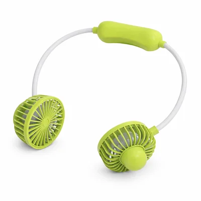 Ventilador De Pescoço Portátil Recarregável Flexível Verde