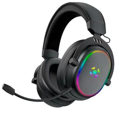 Headset Gamer, Fortrek, Win Air, Wireless, Driver 50mm, Conexão Tri-mode 2.4ghz + Bluetooth + Cabo P3, RGB, Bateria De 800mah, Preto - 86951