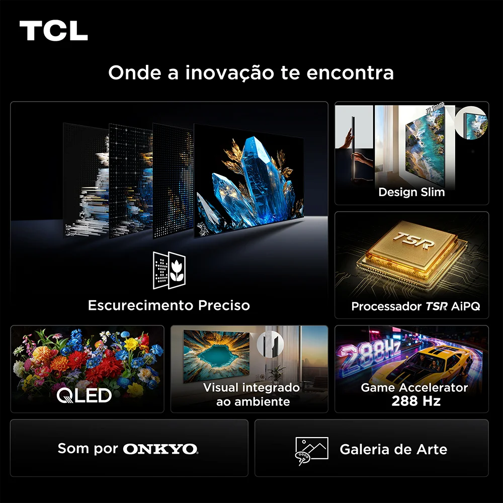 Smart Tv Tcl 75 " QLED Mini LED 4k A400m Wifi Bluetooth Google Tv Hdr10+ 144 Hz Vrr 75a400m 6