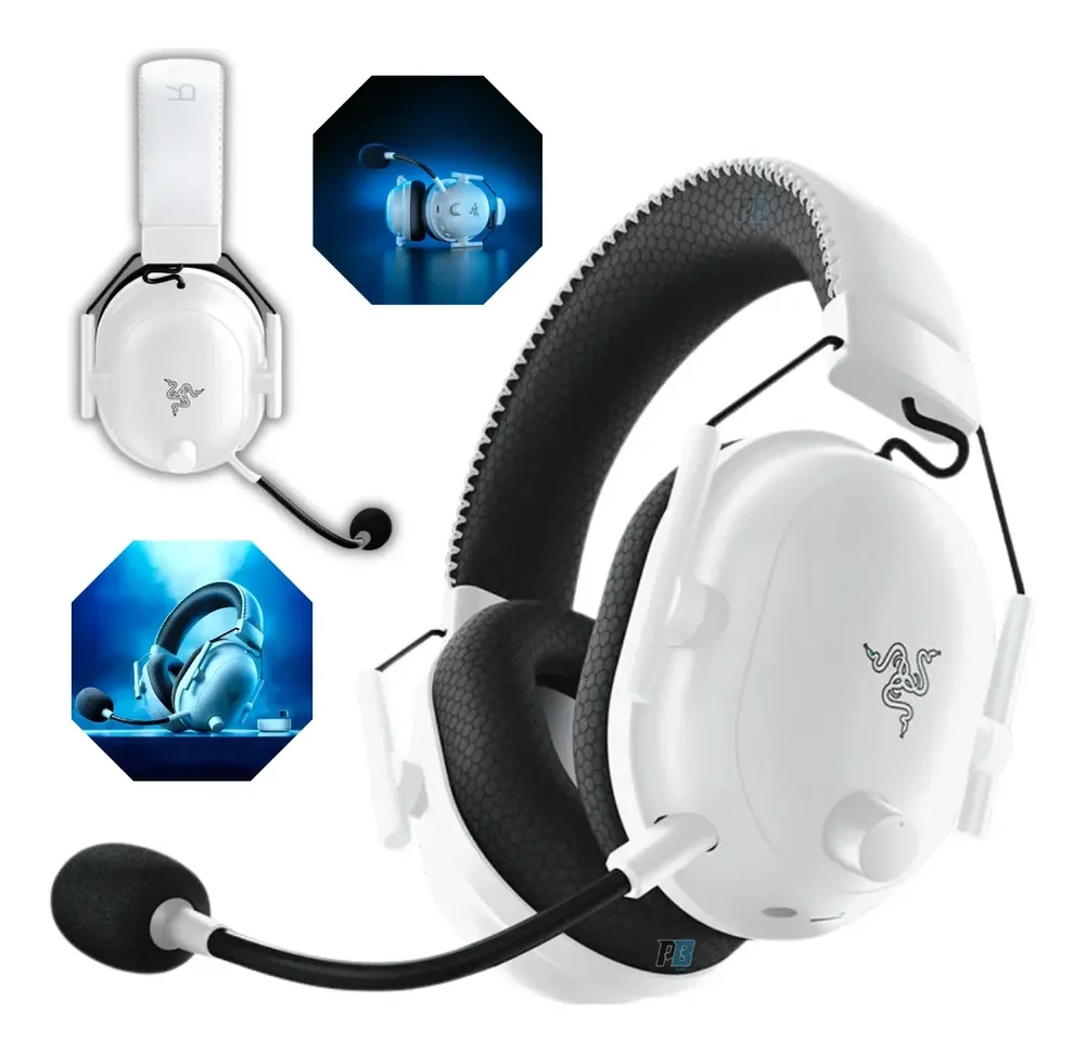 Headset Razer Blackshark V2 Pro Wireless Branco Headset Razer Blackshark V2 Pro Wireless Branco