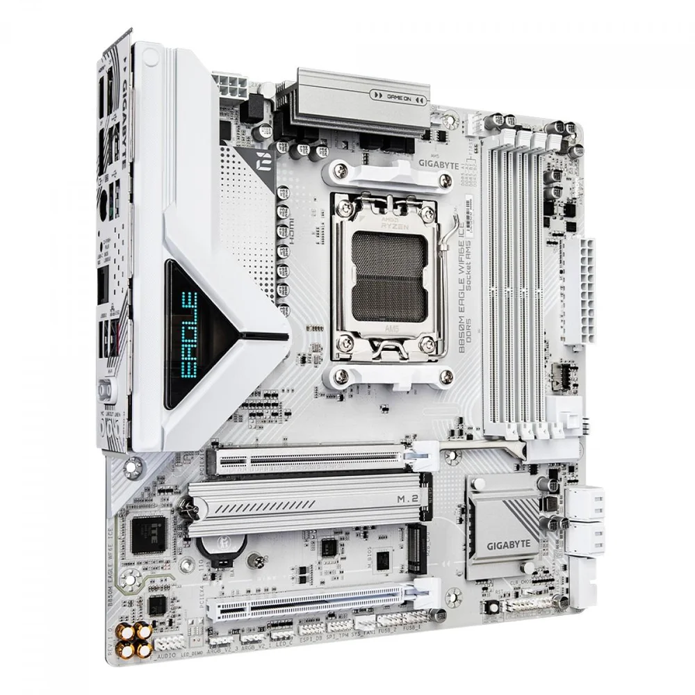 Imagem 3 de 4 do produto Placa Mãe Gigabyte B850m Eagle Wifi6e Ice, Chipset B850, Amd Am5, M-atx, Ddr5