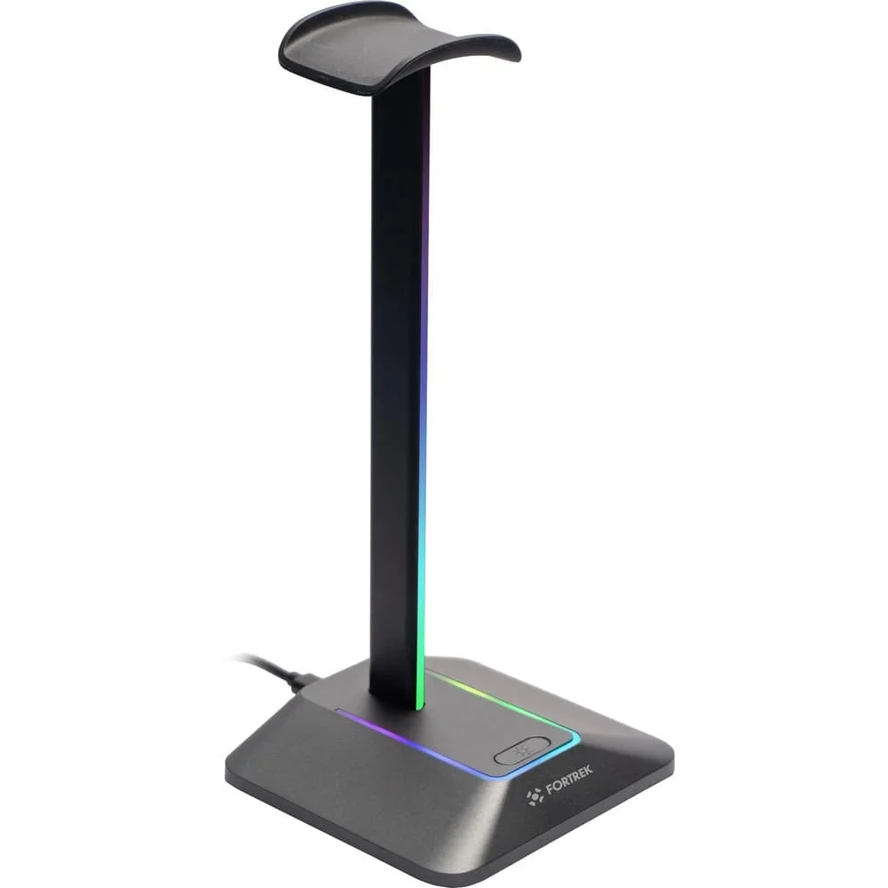 Imagem 3 de 5 do produto Suporte Para Headset RGB Com Hub Usb 2 Entradas Fortrek Nexus