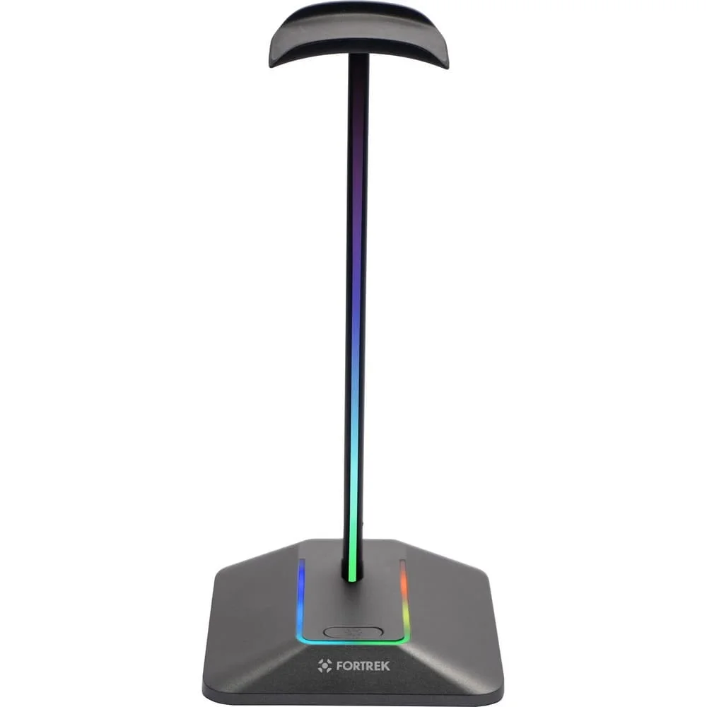 Imagem 4 de 5 do produto Suporte Para Headset RGB Com Hub Usb 2 Entradas Fortrek Nexus