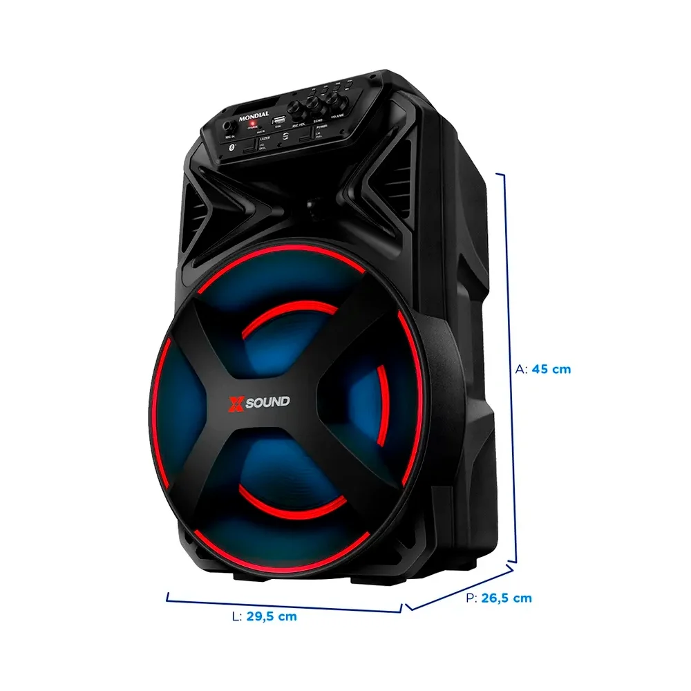 Imagem 4 de 5 do produto Caixa De Som Mondial 300w Rms Bluetooth - 7041-01