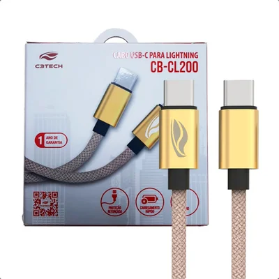 Cabo Usb-c-lightning - 1 Metro - Cb-cl200gd