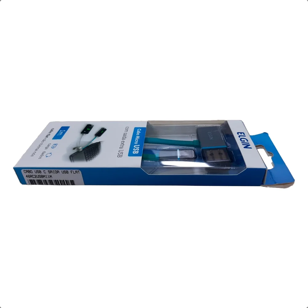 Imagem 3 de 5 do produto Cabo Usb Com Saída Usb - Flat Azul 1m - 46rc2usbmi1m