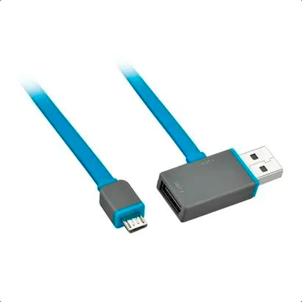 Imagem 4 de 5 do produto Cabo Usb Com Saída Usb - Flat Azul 1m - 46rc2usbmi1m