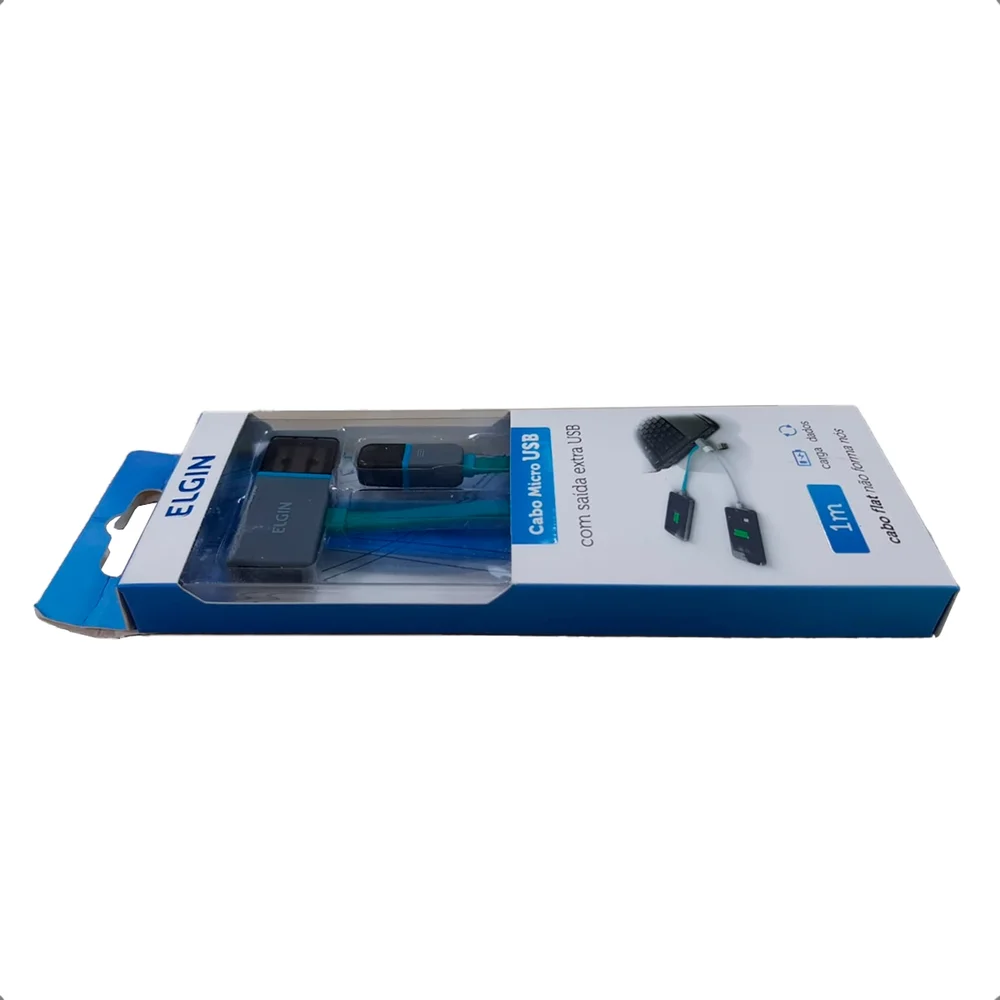 Imagem 5 de 5 do produto Cabo Usb Com Saída Usb - Flat Azul 1m - 46rc2usbmi1m