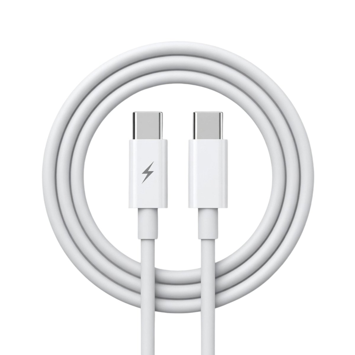 Cabo Usb-c Para Usb-c Carregamento Rápido Branco Premium