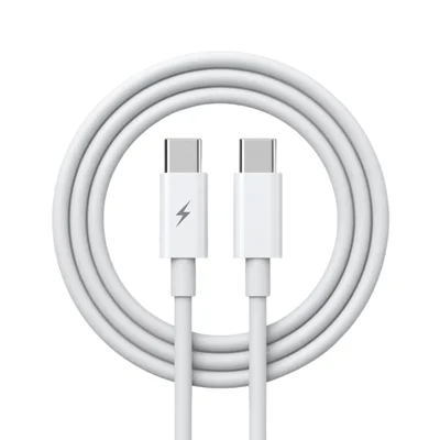Cabo Usb C Para Usb C 1m Carregamento Rápido Branco Premium