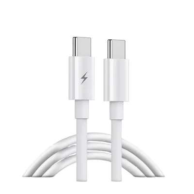 Cabo Usb-c Usb-c Alta Velocidade Carregamento Rápido Branco