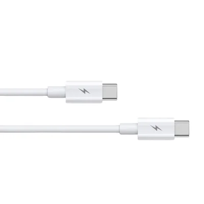 Cabo Usb-c Para Usb-c Rápido E Durável Branco Premium 1m