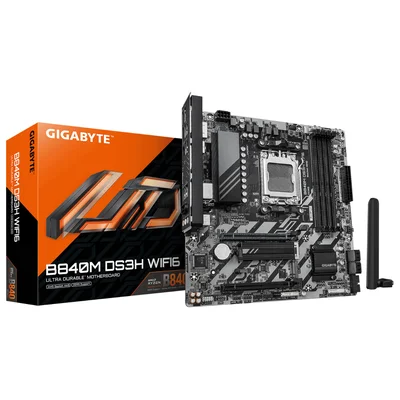 Placa Mãe Gigabyte B840m Ds3h Wifi6, LGA  1700, Ddr5, Wi-fi 6, Micro Atx, 9mb84m3hw-00-g11