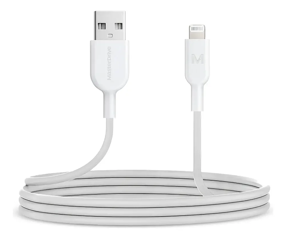 Imagem 2 de 2 do produto Cabo Celular Masterdrive Usb-a/ios 1m Branco