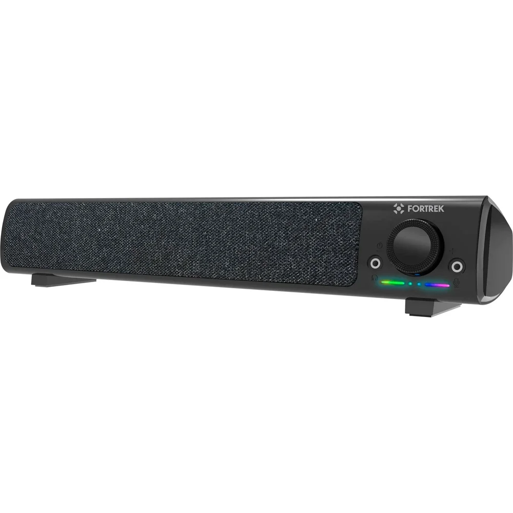 Imagem 3 de 5 do produto Soundbar, Caixa De Som, Gamer, Fortrek Sonar, Com Fio, Cabo 2 X P2 (áudio + Microfone) E 1x Usb (alimentação), RGB, Potência 7w, Preta