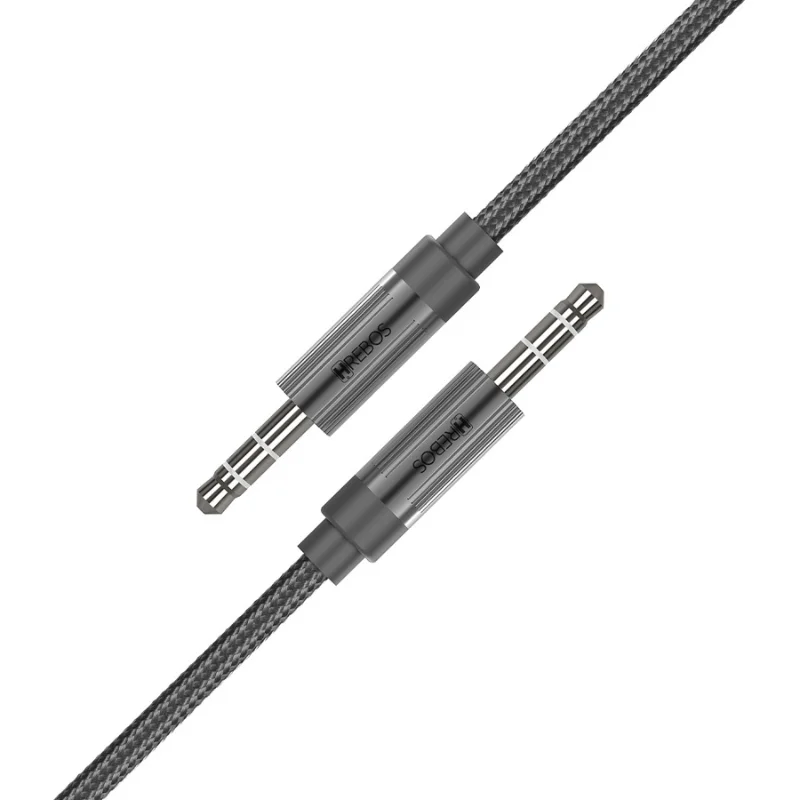 Imagem 5 de 5 do produto Cabo Auxiliar Áudio P2 1m Hrebos Premium Cb-706p – Alta Qualidade Com Ponta Dourada, Conector Macho X Macho