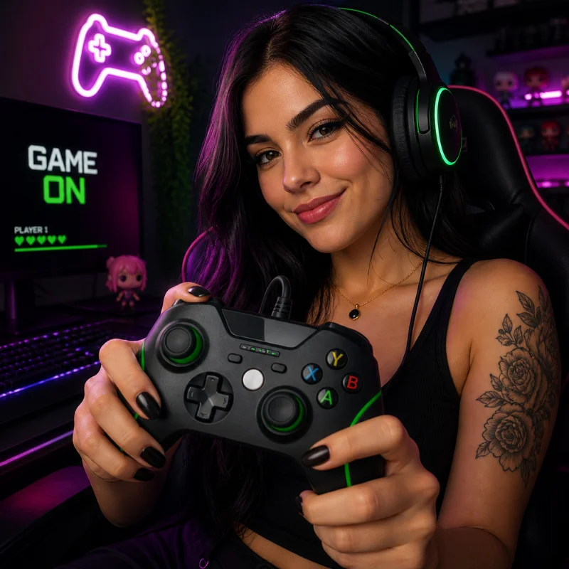 Imagem 2 de 4 do produto Controle Gamer Compatível Com XBOX One Usb Computador Controle Compatível XBOX One Series Com Fio Top