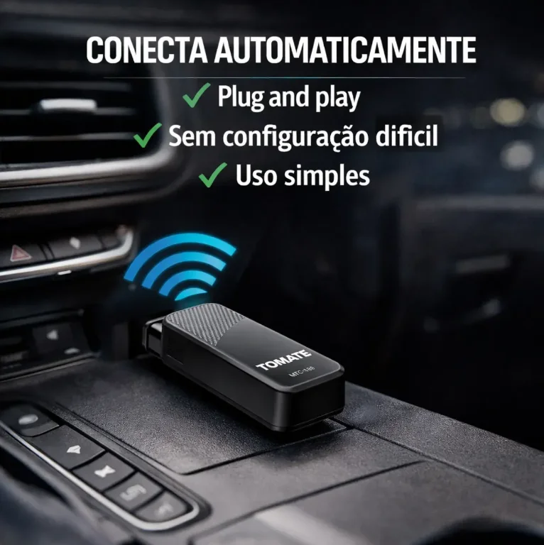Imagem 4 de 5 do produto Adaptador Carplay Android Auto Sem Fio Usb Mtc-188