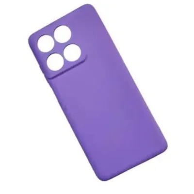 Capa Silicone Aveludada Lilás Para Moto Edge 70 Fusion