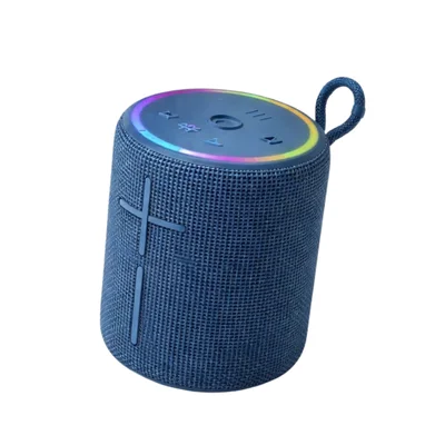 Caixa De Som Portátil Bluetooth Com Anel RGB Luminoso Alça
