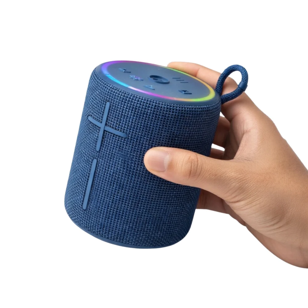 Imagem 2 de 5 do produto Caixa De Som Portátil Bluetooth Com Anel RGB Luminoso Alça