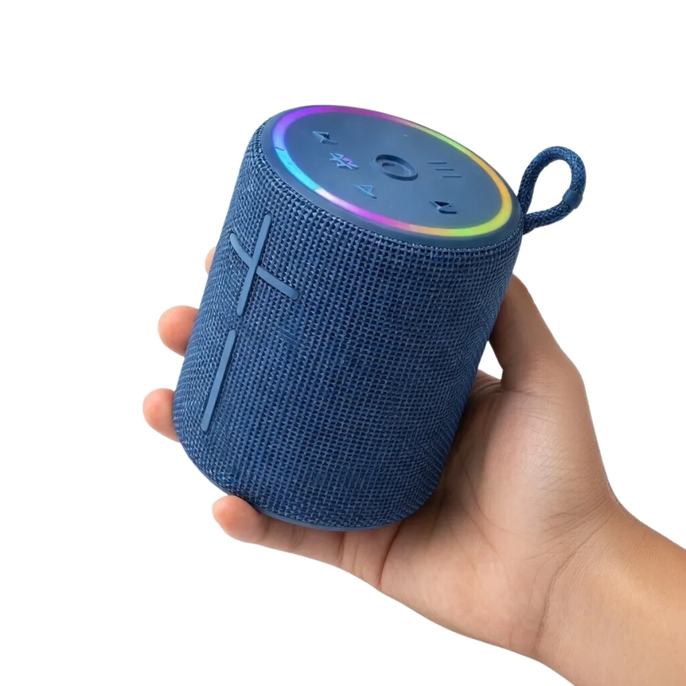 Imagem 3 de 5 do produto Caixa De Som Portátil Bluetooth Com Anel RGB Luminoso Alça