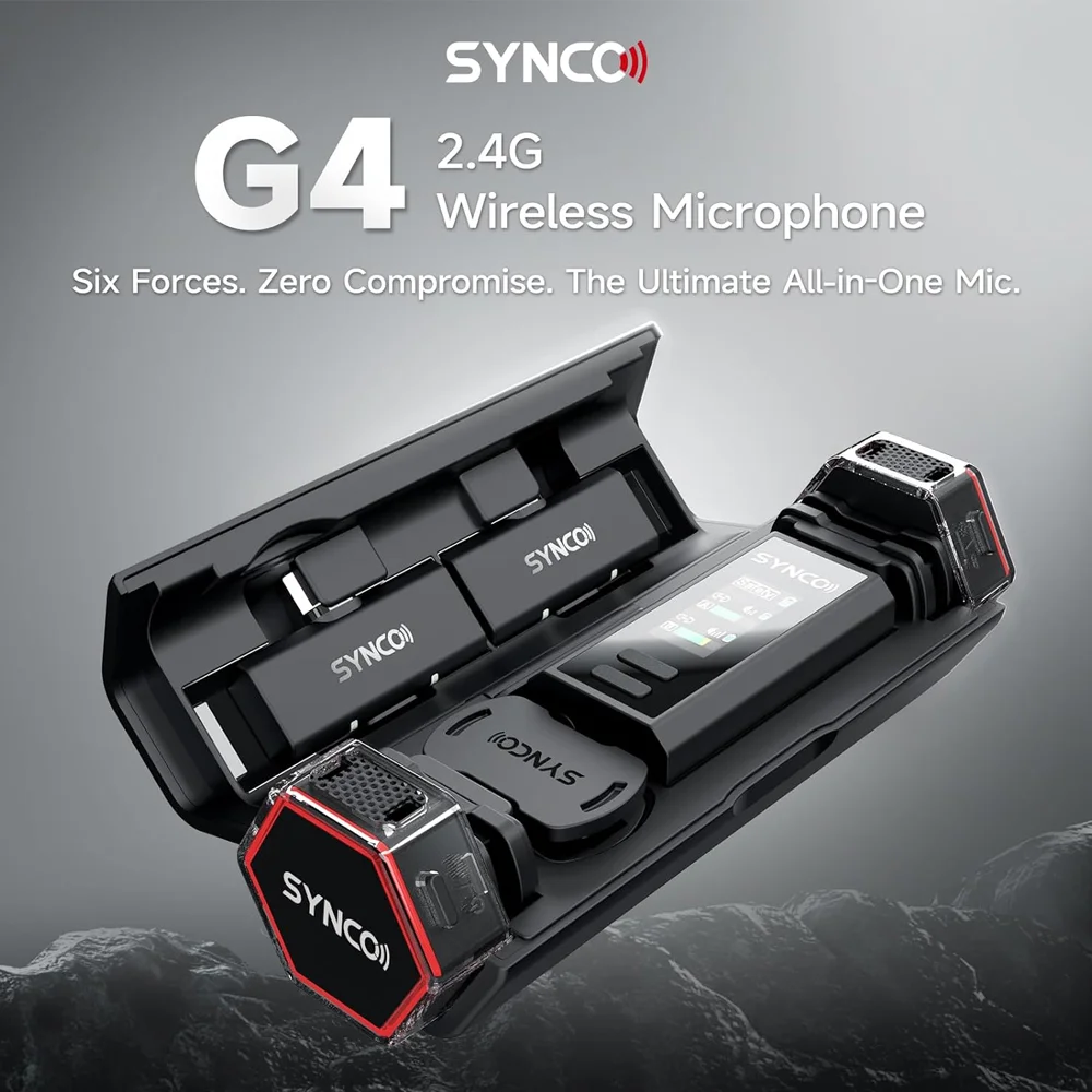 Imagem 4 de 5 do produto Microfone Sem Fio Synco G4 Duplo Para Câmeras E Celulares