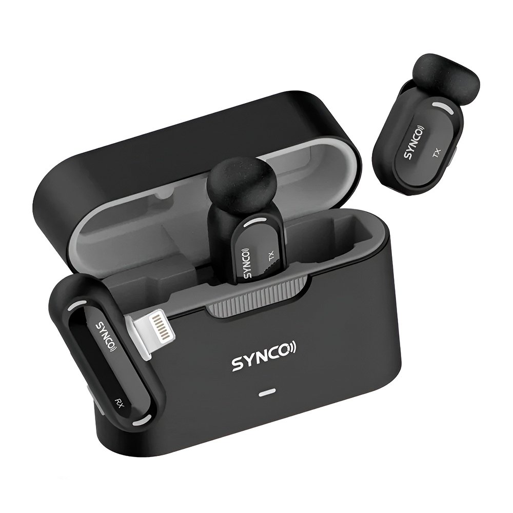 Microfone De Lapela Sem Fio Synco Smic-l Para Iphone Preto