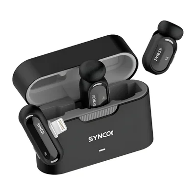 Microfone De Lapela Sem Fio Synco Smic-l Para Iphone Preto