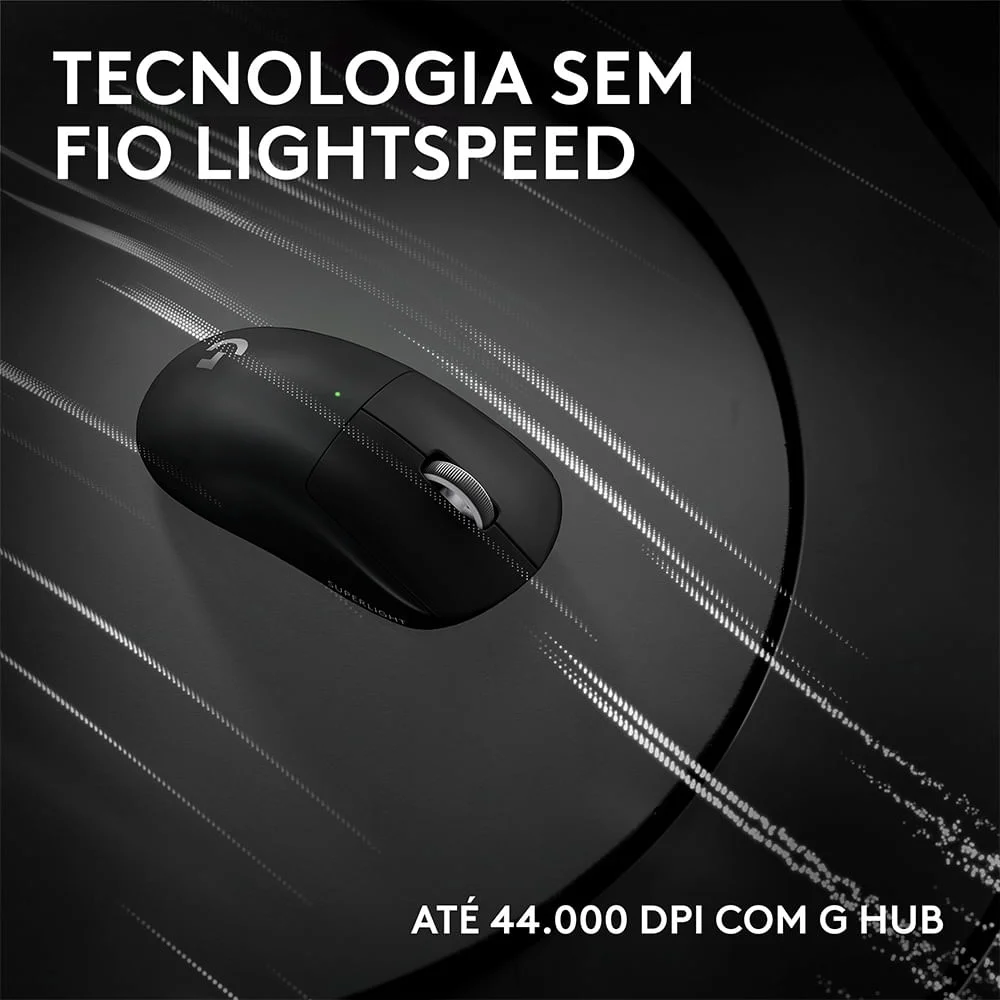 Imagem 2 de 5 do produto Mouse Gamer Sem Fio Logitech G Pro X Superlight 2c Com 5 Botões, Sensor 44k Dpi, Atualização De Até 8 Khz, Preto N/a