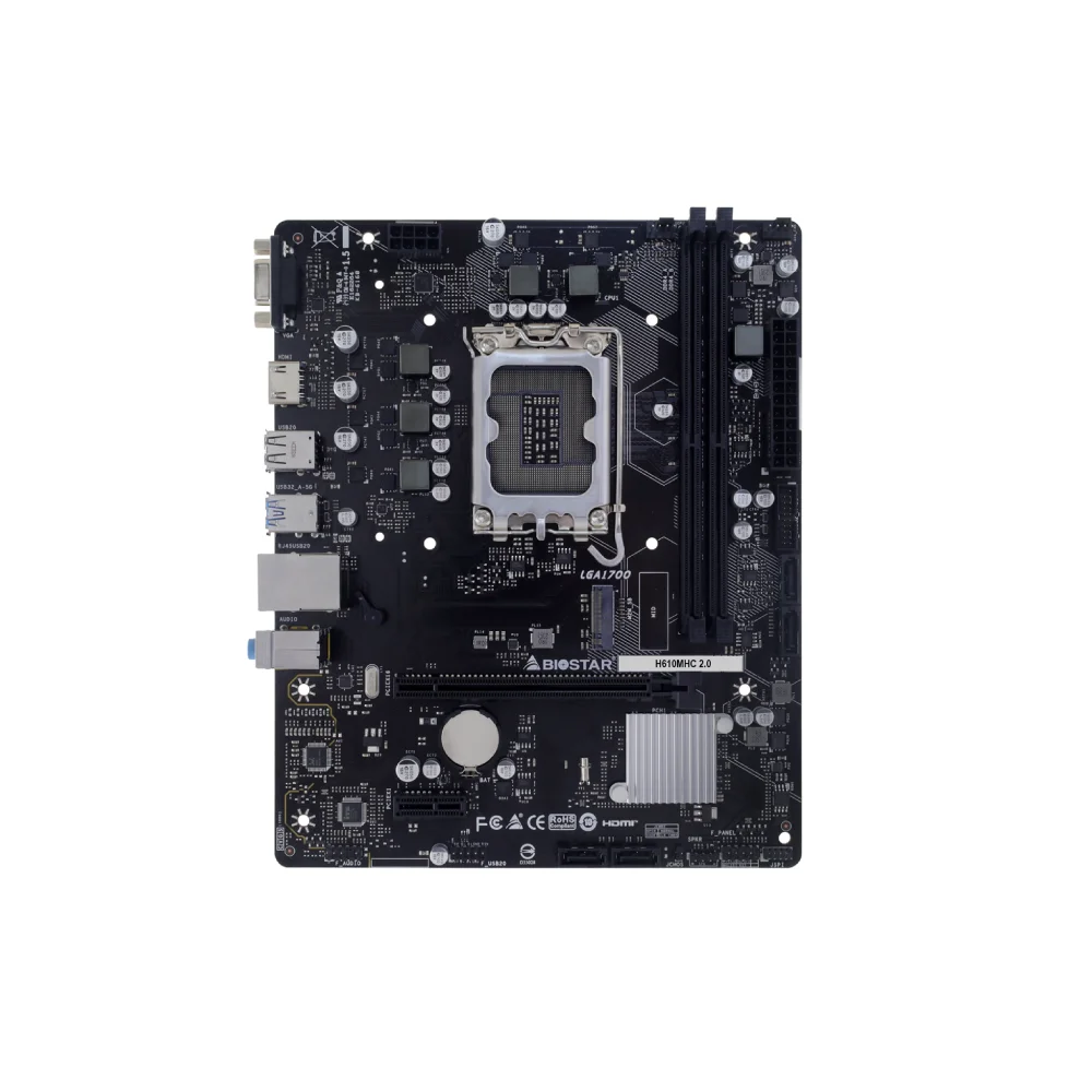 Imagem 4 de 4 do produto Placa Mãe Biostar H610m Ddr4 LGA  1700 Matx HDMI H610mhc 2.0 Ver 6.1