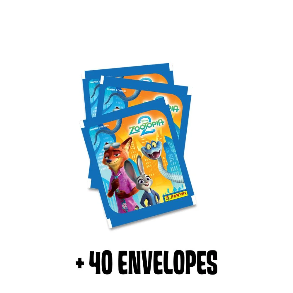 Imagem 2 de 3 do produto Zootopia Movie - Kit Com 40 Envelopes de Figurinhass de Figurinhas