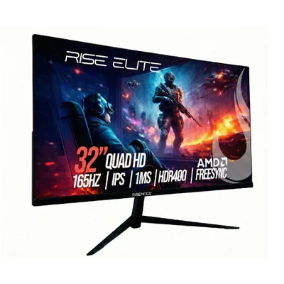 Monitor Gamer Rise Mode Elite 32" Qhd 2k 165hz Ips 1ms HDMI Displayport Rm mog 32f1652k b 15