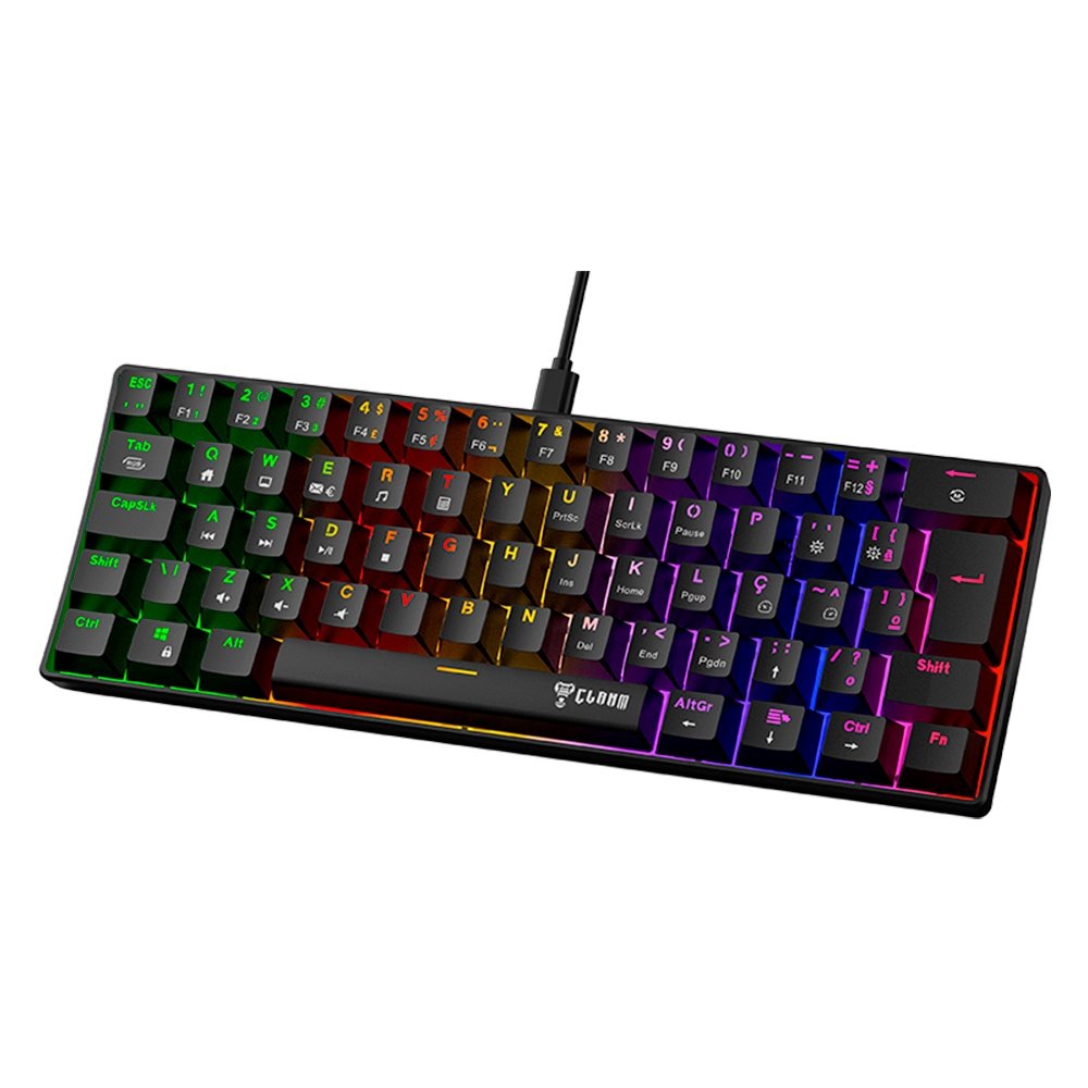 Teclado Mecânico RGB 60% Gamer Jogos Switch Brown Tkl Night Walker V2 Clanm