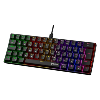 Teclado Mecânico RGB 60% Gamer Jogos Switch Brown Tkl Night Walker V2 Clanm